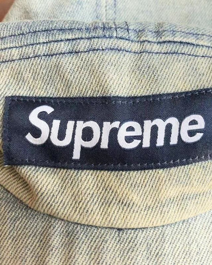 Supreme Washed Chino Twill Camp Blue Jeans Cap