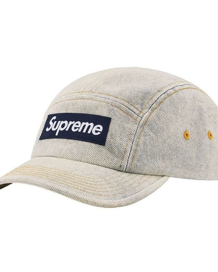 Supreme Washed Chino Twill Camp Blue Jeans Cap